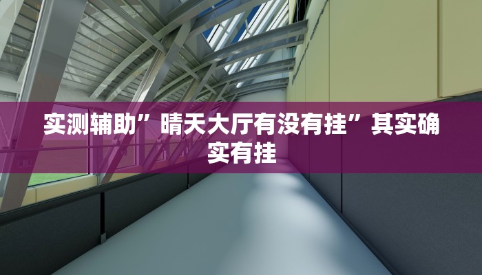 实测辅助”晴天大厅有没有挂”其实确实有挂
