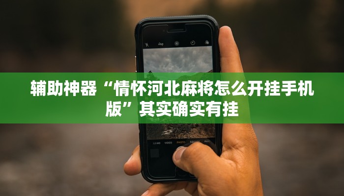 辅助神器“情怀河北麻将怎么开挂手机版”其实确实有挂