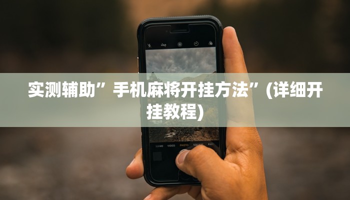 实测辅助”手机麻将开挂方法”(详细开挂教程)