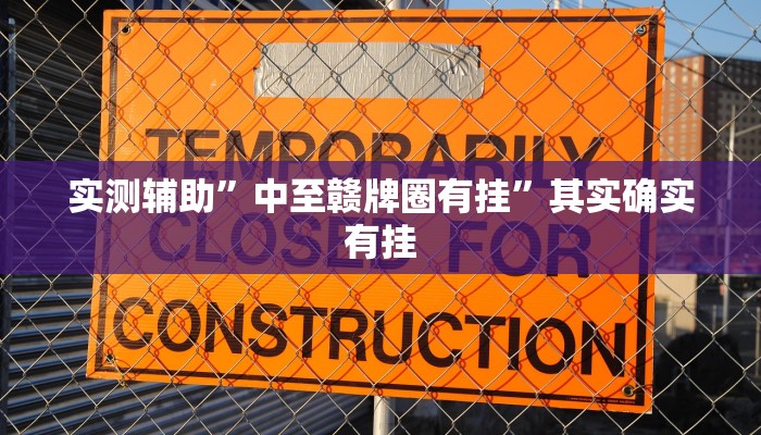 实测辅助”中至赣牌圈有挂”其实确实有挂